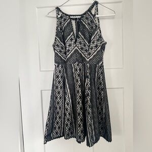 Free People Black Lace A Line Skater Dress Size 4